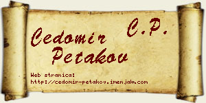 Čedomir Petakov vizit kartica